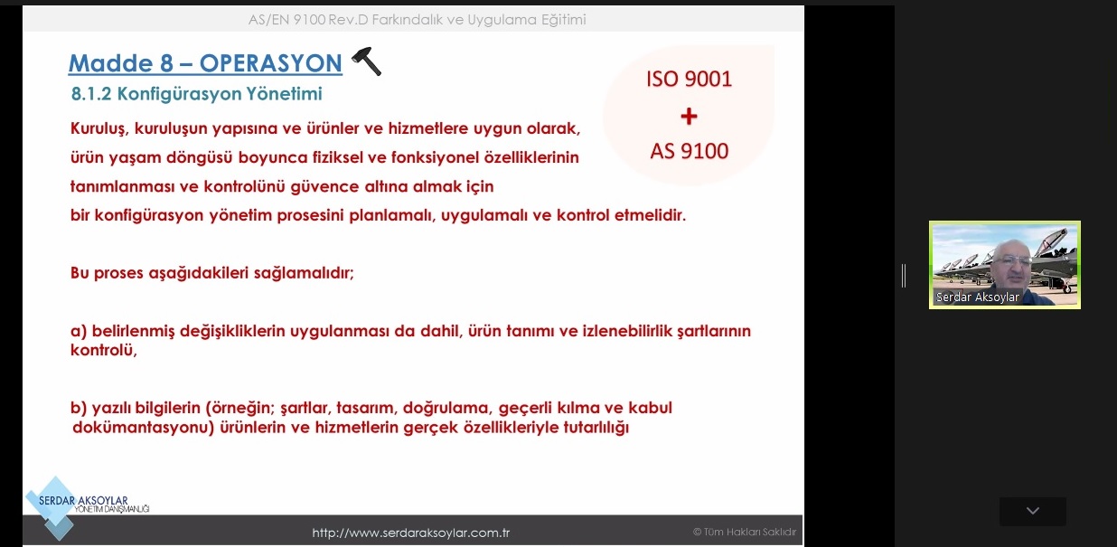 AS 9100 Eğitimimiz Devam Ediyor