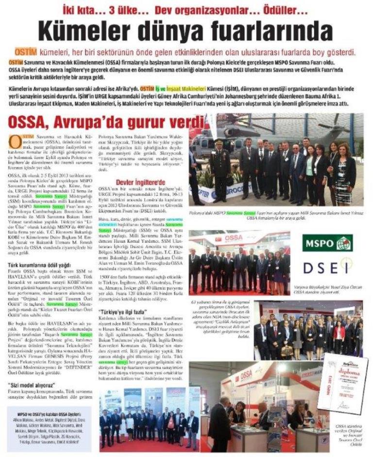 OSSA Avrupa'da Gurur Verdi