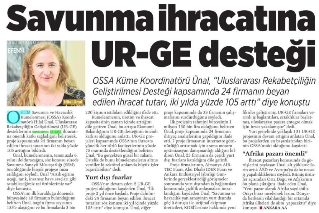 UR-GE'den İhracat Desteği