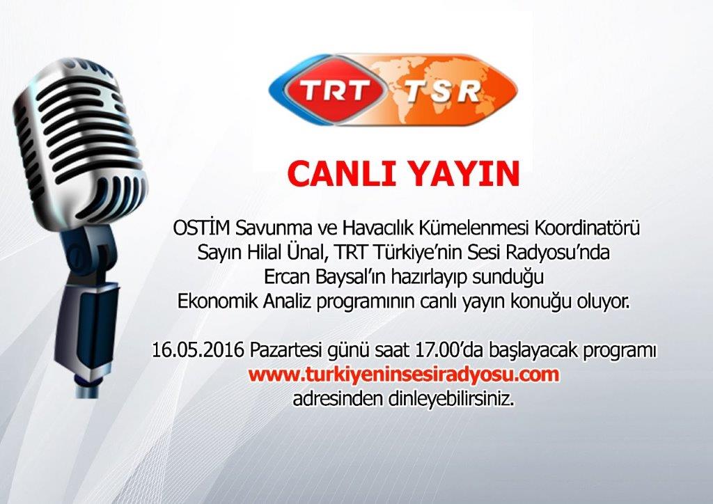 OSSA, TRT Türkiye'nin Sesi Radyosuna Konuk Oluyor.