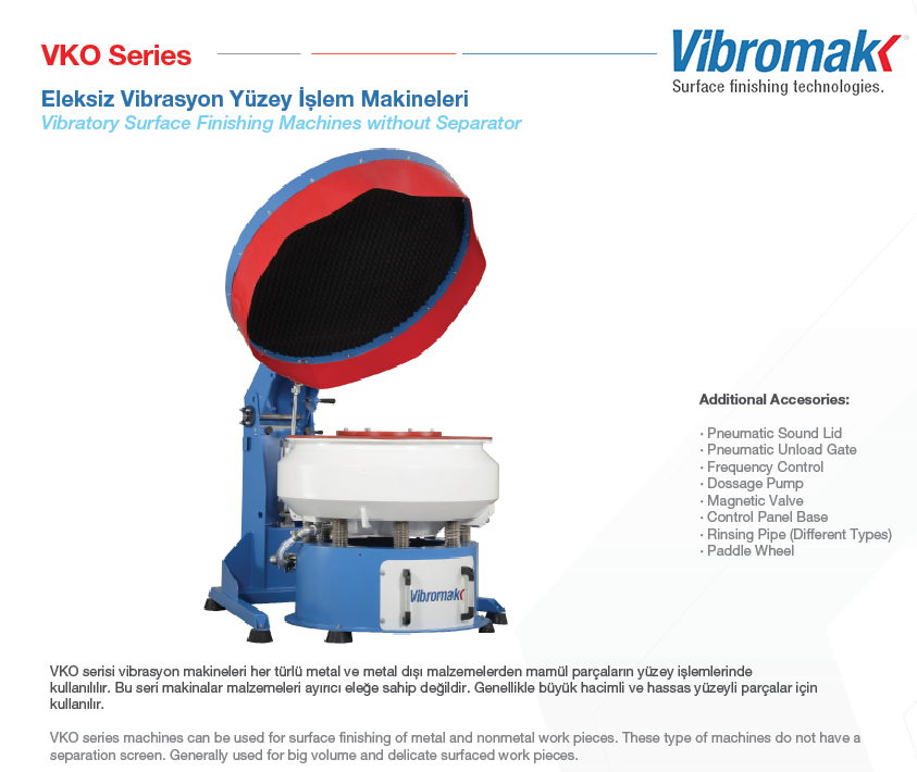 Eleksiz Vibrasyon Makinaları  O tipi