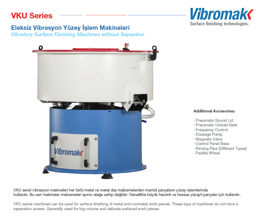 Eleksiz Vibrasyon Makinaları  U tipi