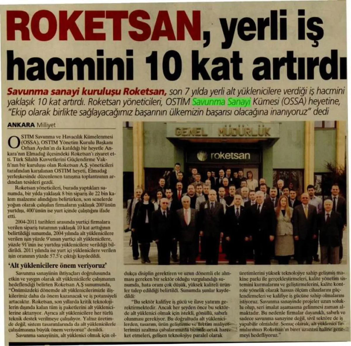 OSSA Roketsan Ziyareti