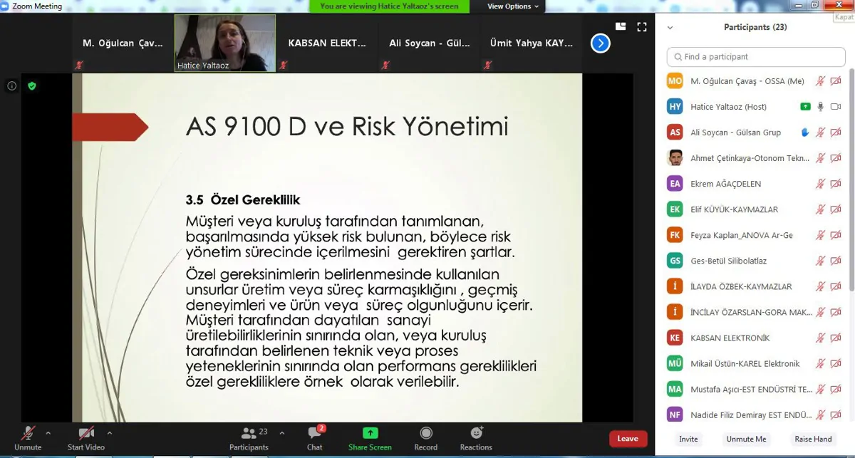 Yoğun Bir İlgiyle Gerçekleşen "FMEA ve Risk Analizi" Eğitimimiz İkinci Günün Ardından Tamamlandı