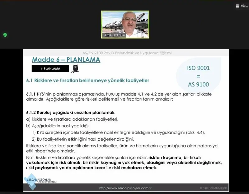 URGE Projemiz Kapsamında AS 9100 Eğitimimiz 2. Günü İle Devam Ediyor