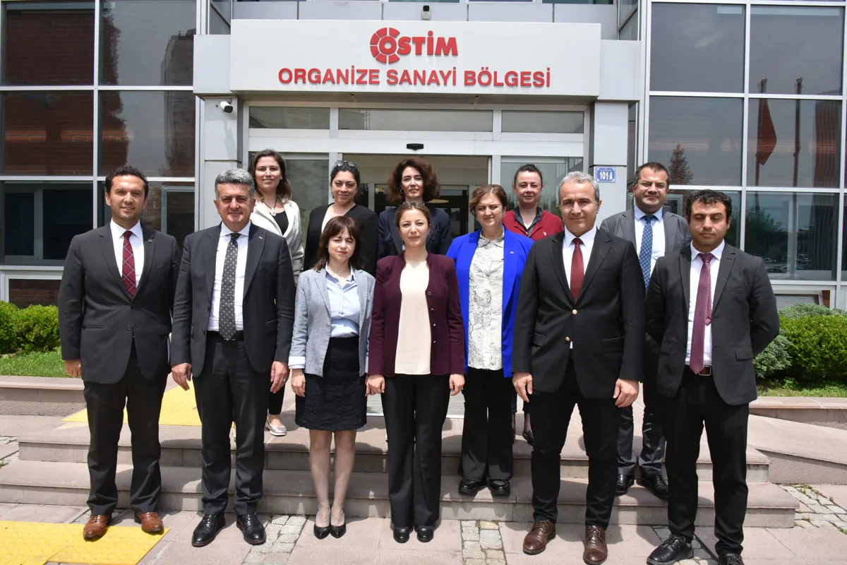Sanayi ve Teknoloji Bakanlığı Ar-Ge Teşvikleri Gen. Müd. Kümelenme Dairesi Başkanı Behiye Canan Ünlü ve Bakanlık Uzmanları OSTİM'i ziyaret etti