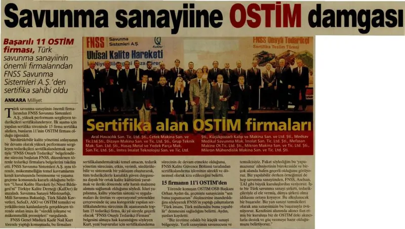 FNSS Kalite Ödülleri