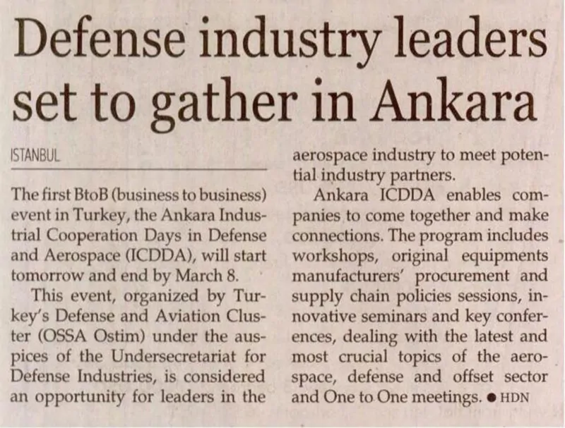Defense Industry Leaders Set to Gather in Ankara