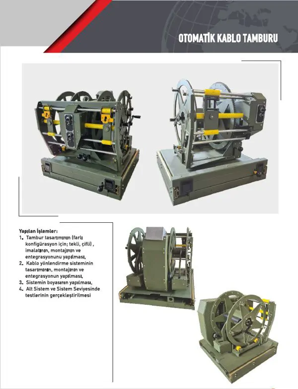 ASKERİ SITANDARTLARA UYGUN OTOMATİK KABLO TAMBURU